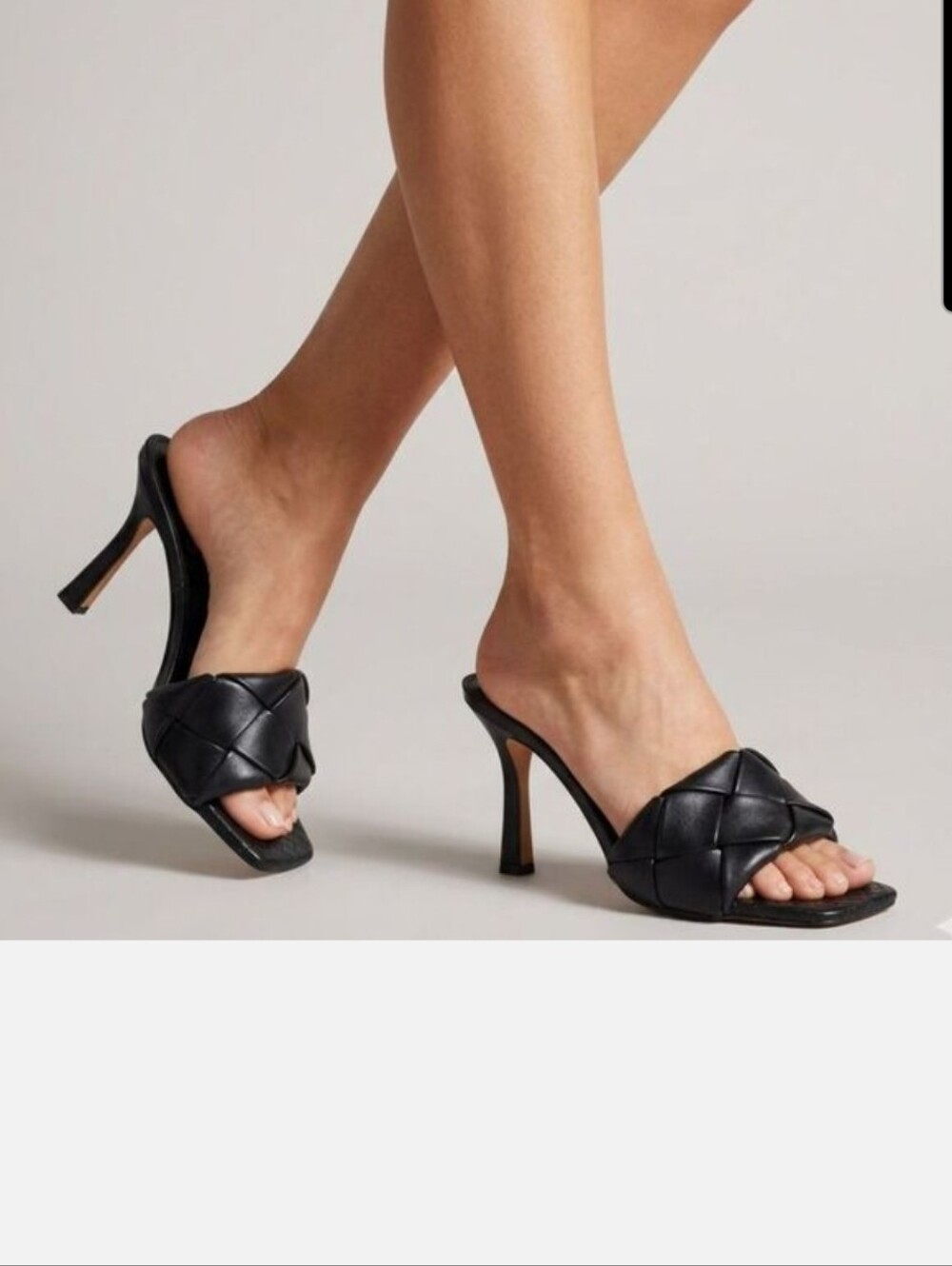 Vince Camuto Brelanie Woven-Strap Black Mule Women’s